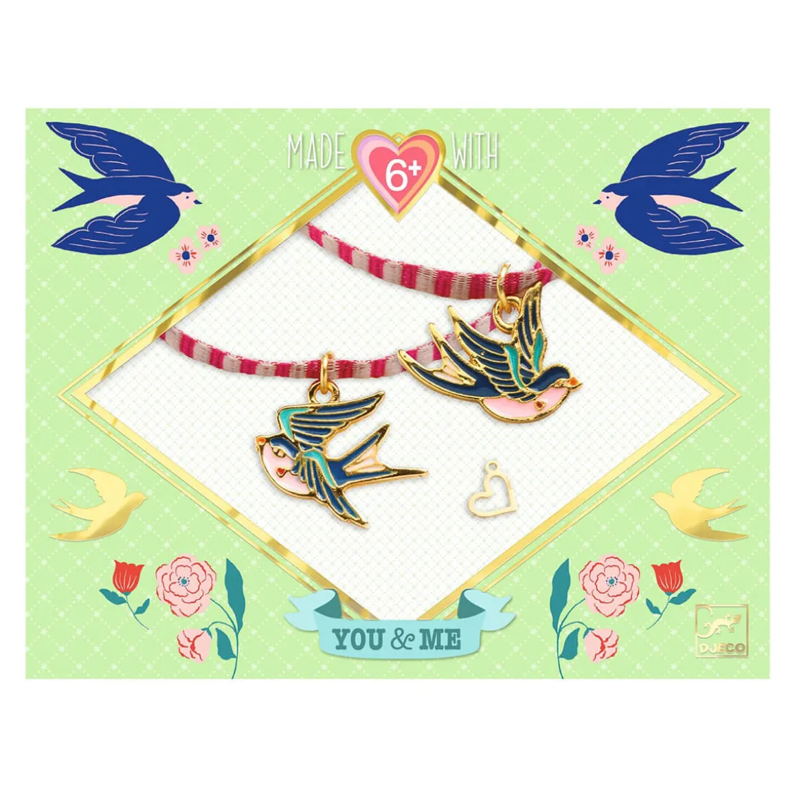 Bird Ribbons You And Me Twin Bracelets Craft Kit by Djeco