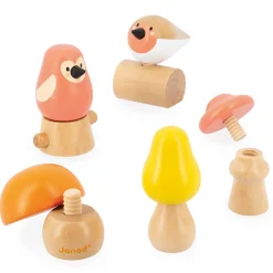 Birds and Mushroom Screw Toys by Janod