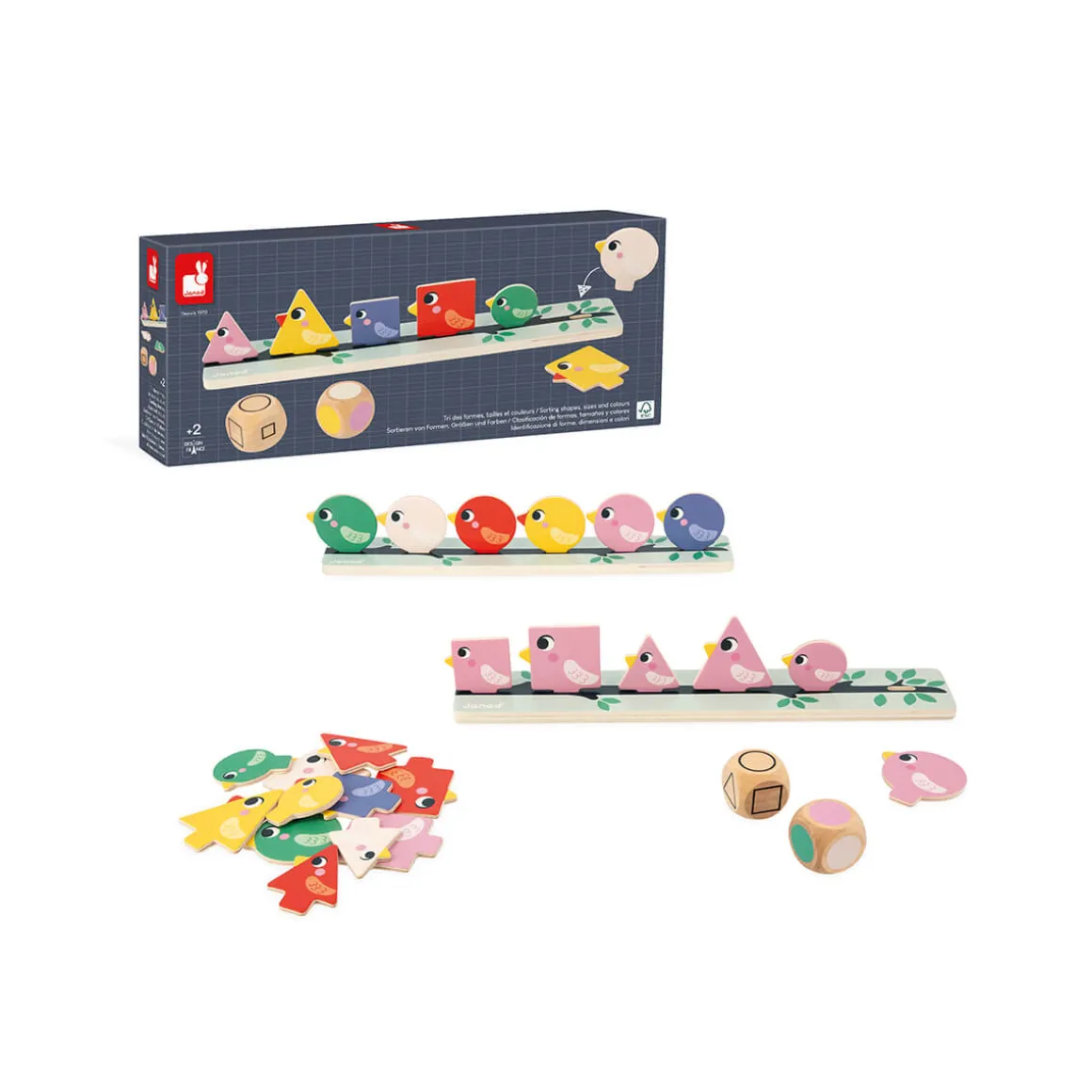 Bird Sorting Shapes Sizes And Colours by Janod