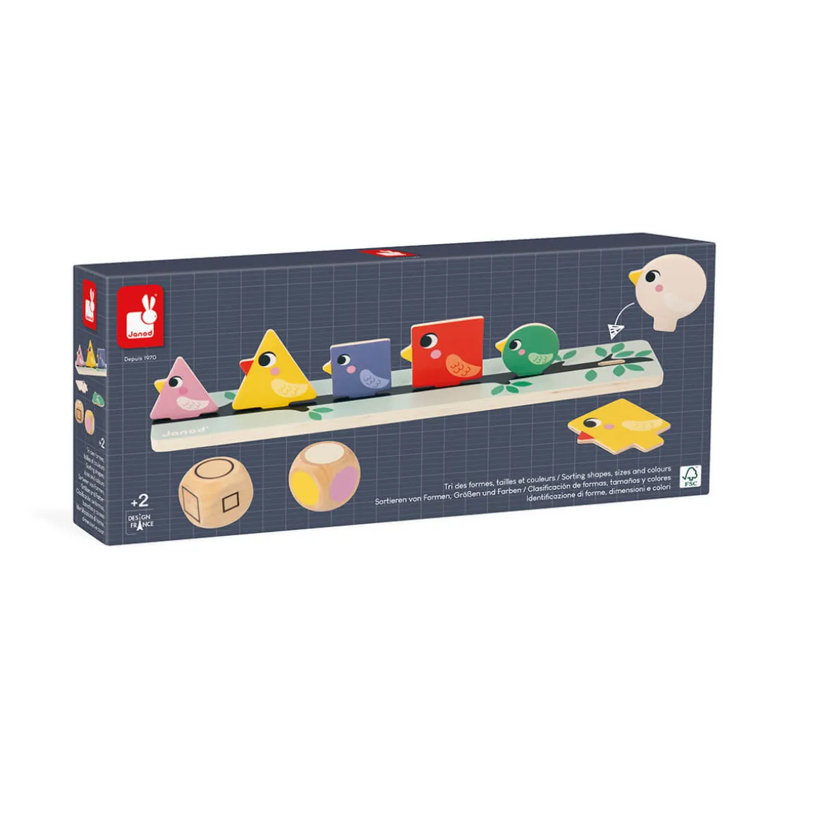 Bird Sorting Shapes Sizes And Colours by Janod