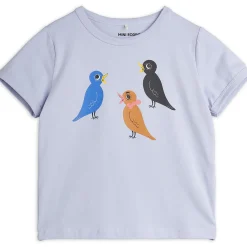 Birds Tee in Purple by Mini Rodini