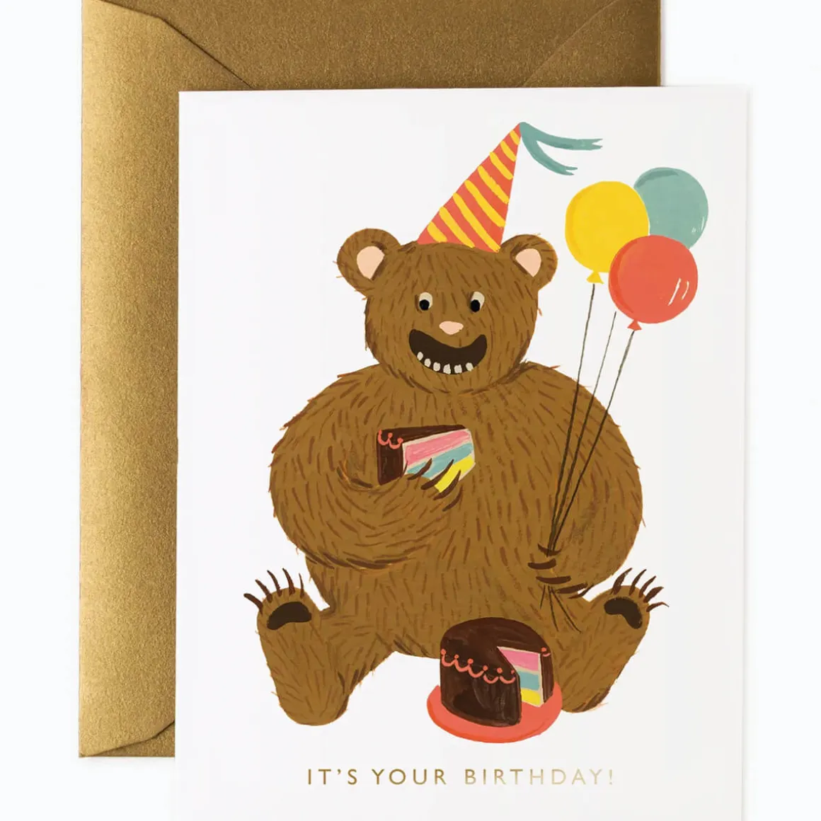 Birthday Bear Greetings Card By Rifle Paper Co.