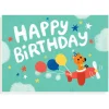 Birthday Bear Plane Greetings Card by Grace Habib for Stormy Knight