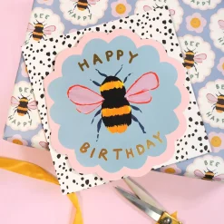 Birthday Bee Shaped Greetings Card by Eleanor Bowmer