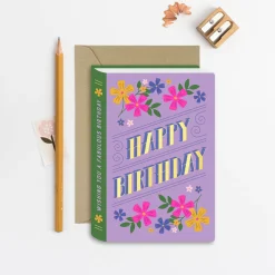 Birthday Book Greetings Card by Mifkins
