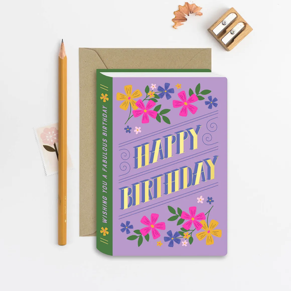 Birthday Book Greetings Card by Mifkins