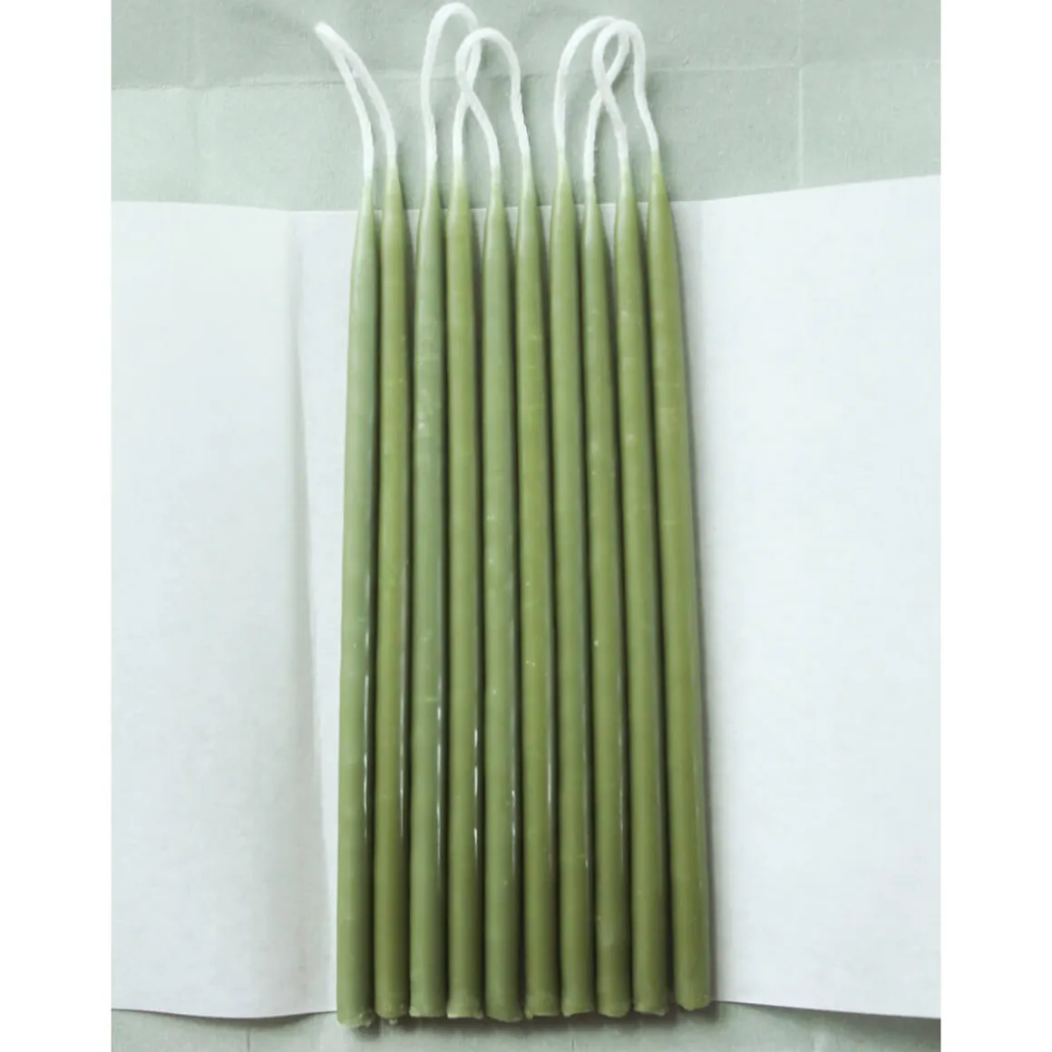 10 Birthday Candles in Moss by Wax Atelier