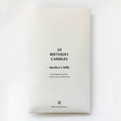 10 Birthday Candles in Mother's Milk by Wax Atelier