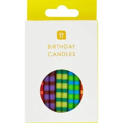 Birthday Candles in Striped Multi-Coloured by Talking Tables