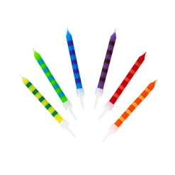 Birthday Candles in Striped Multi-Coloured by Talking Tables