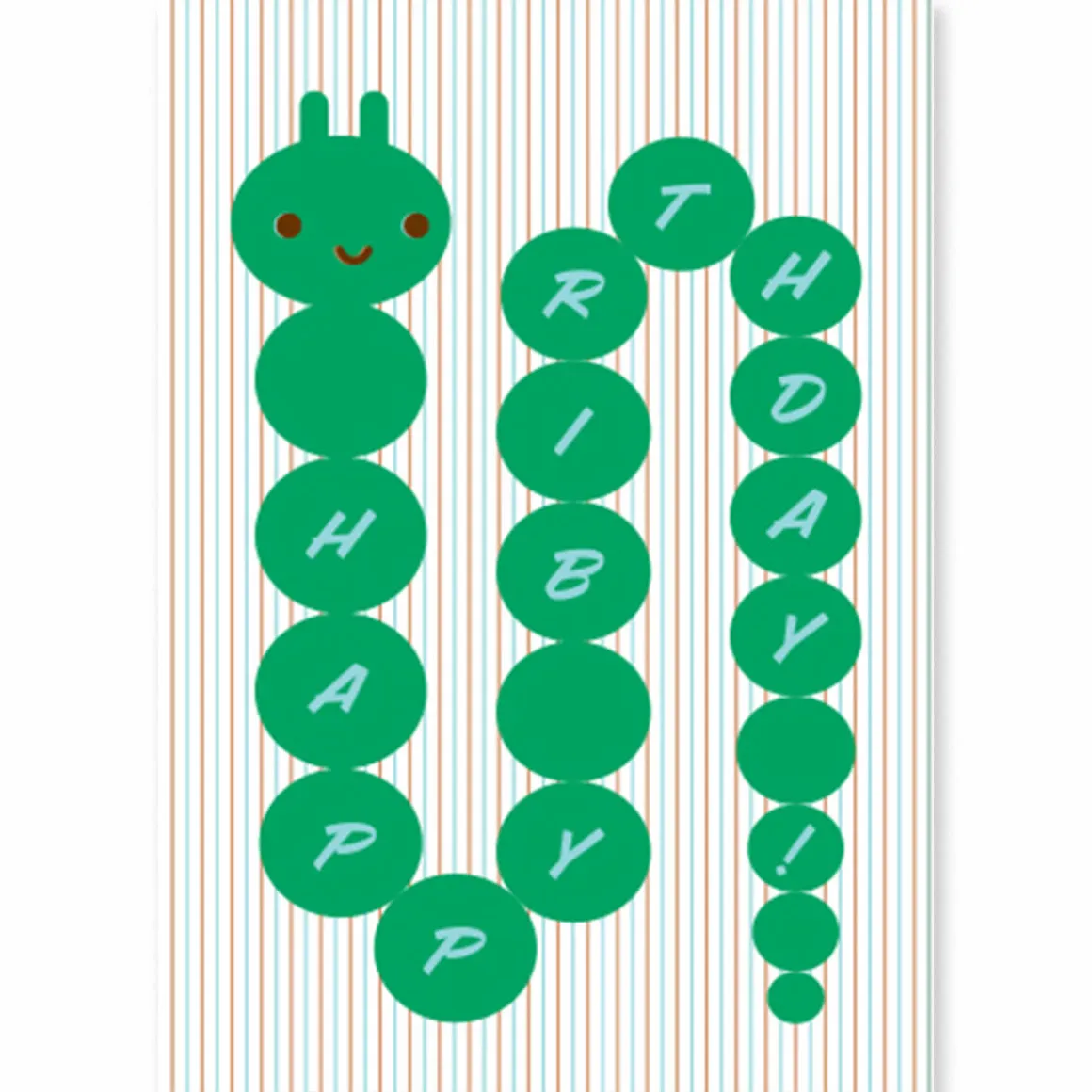 Birthday Caterpillar Greetings Card by Dicky Bird