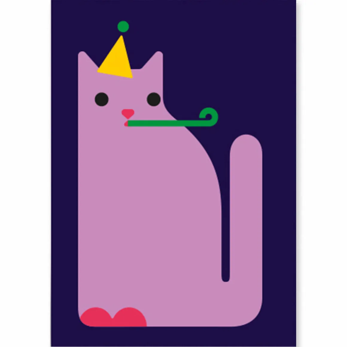 Birthday Cat Greetings Card by Dicky Bird
