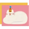 Birthday Cat Greetings Card by Zoey Kim for Wrap