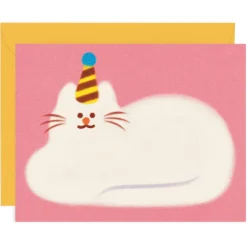 Birthday Cat Greetings Card by Zoey Kim for Wrap