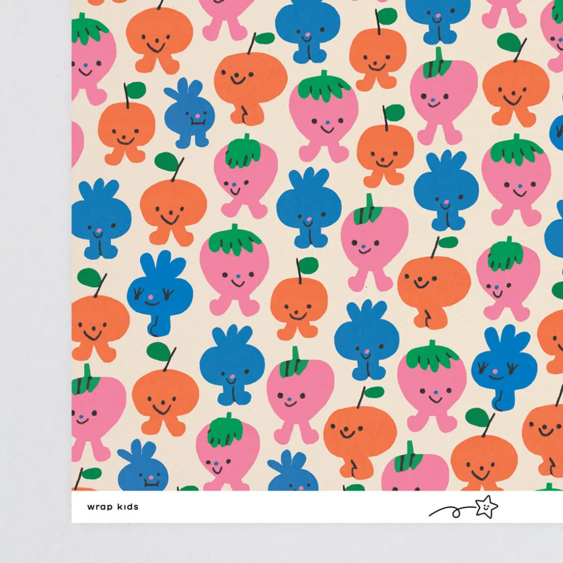 Birthday Fruits Gift Wrap by Maria Ramos for Wrap