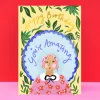 Birthday Hat Greetings Card by Eleanor Bowmer