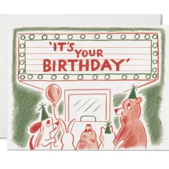 Birthday Marquee Greetings Card by Red Cap Cards