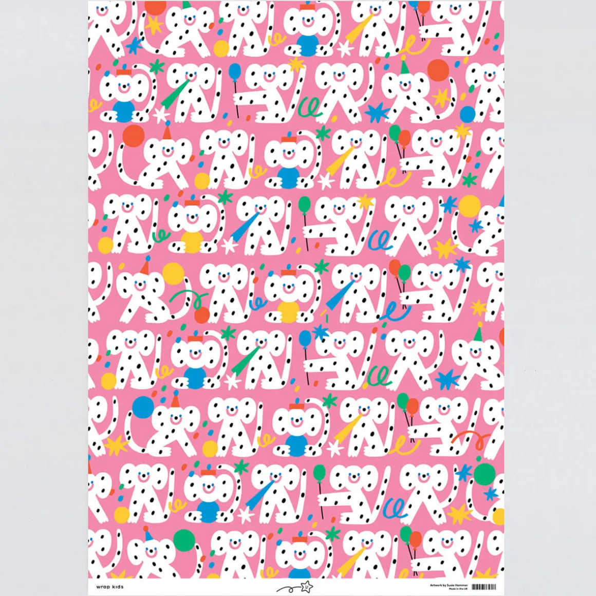 Birthday Monkeys Gift Wrap by Susie Hammer for Wrap