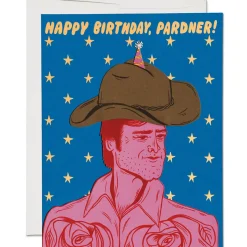Birthday Pardner Greetings Card by Red Cap Cards