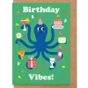 Birthday Vibes Greetings Card by Studio Boketto
