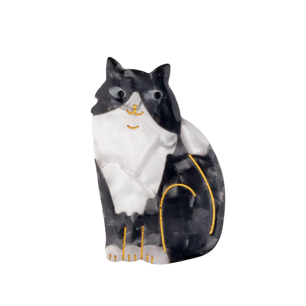 Black and White Cat Hair Clip by Coucou Suzette
