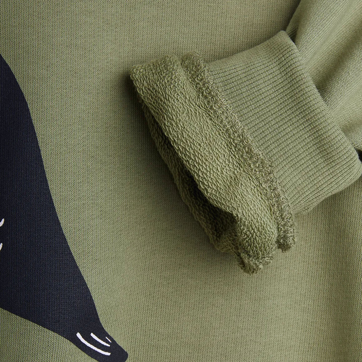 Blackbird Sweatshirt in Green by Mini Rodini