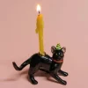 Black Cat Ceramic Cake Topper by Camp Hollow