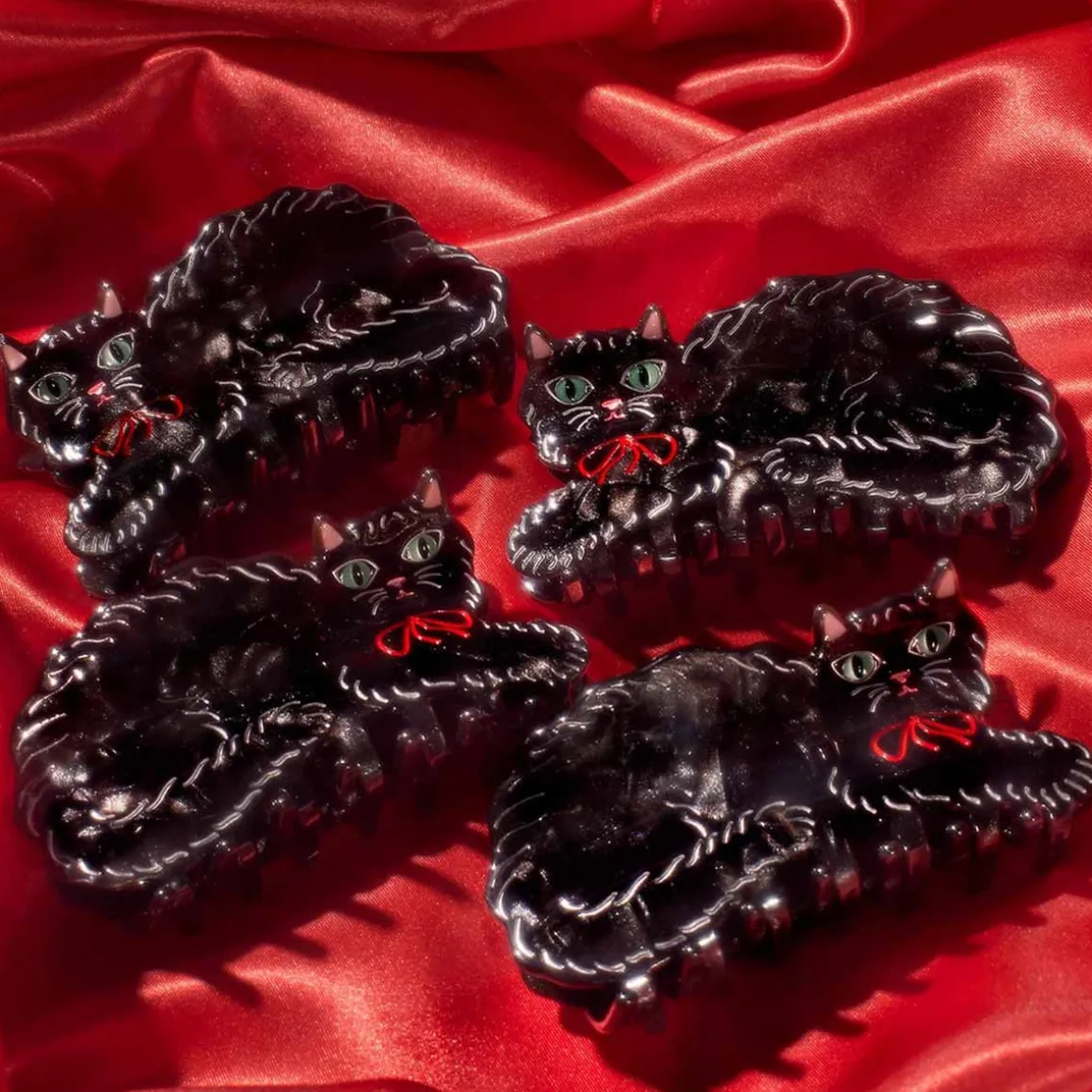Black Kitty Hair Claw by Winona Irene