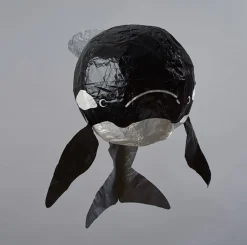 Black Whale Japanese Paper Balloon by Petra Boase