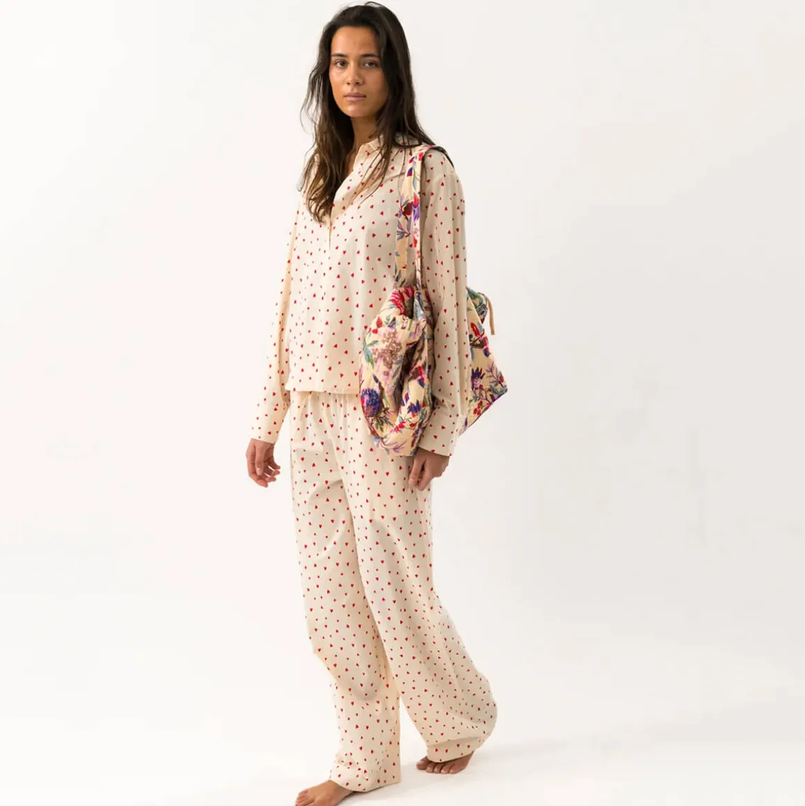 Bleeker Shirt in Red Hearts by Lollys Laundry