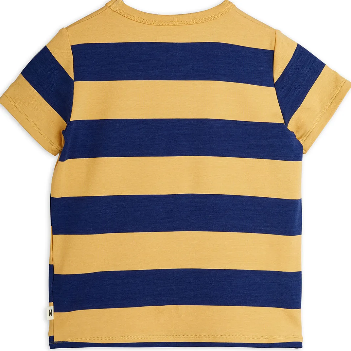 Block Stripe Tee in Beige by Mini Rodini