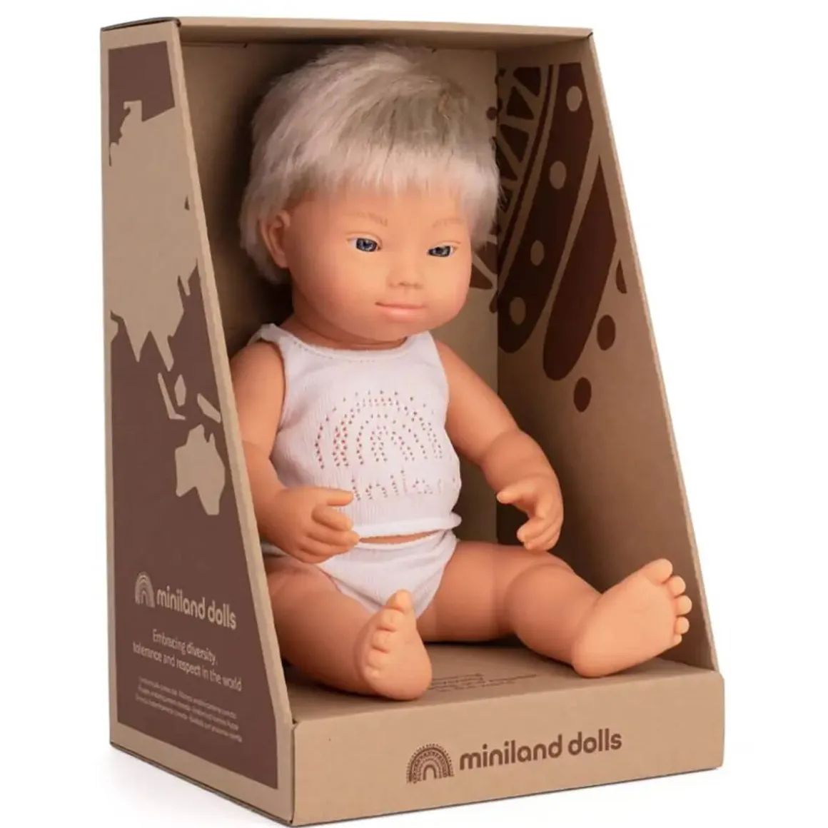 Blonde Boy With Down Syndrome (38cm Caucasian) by Miniland