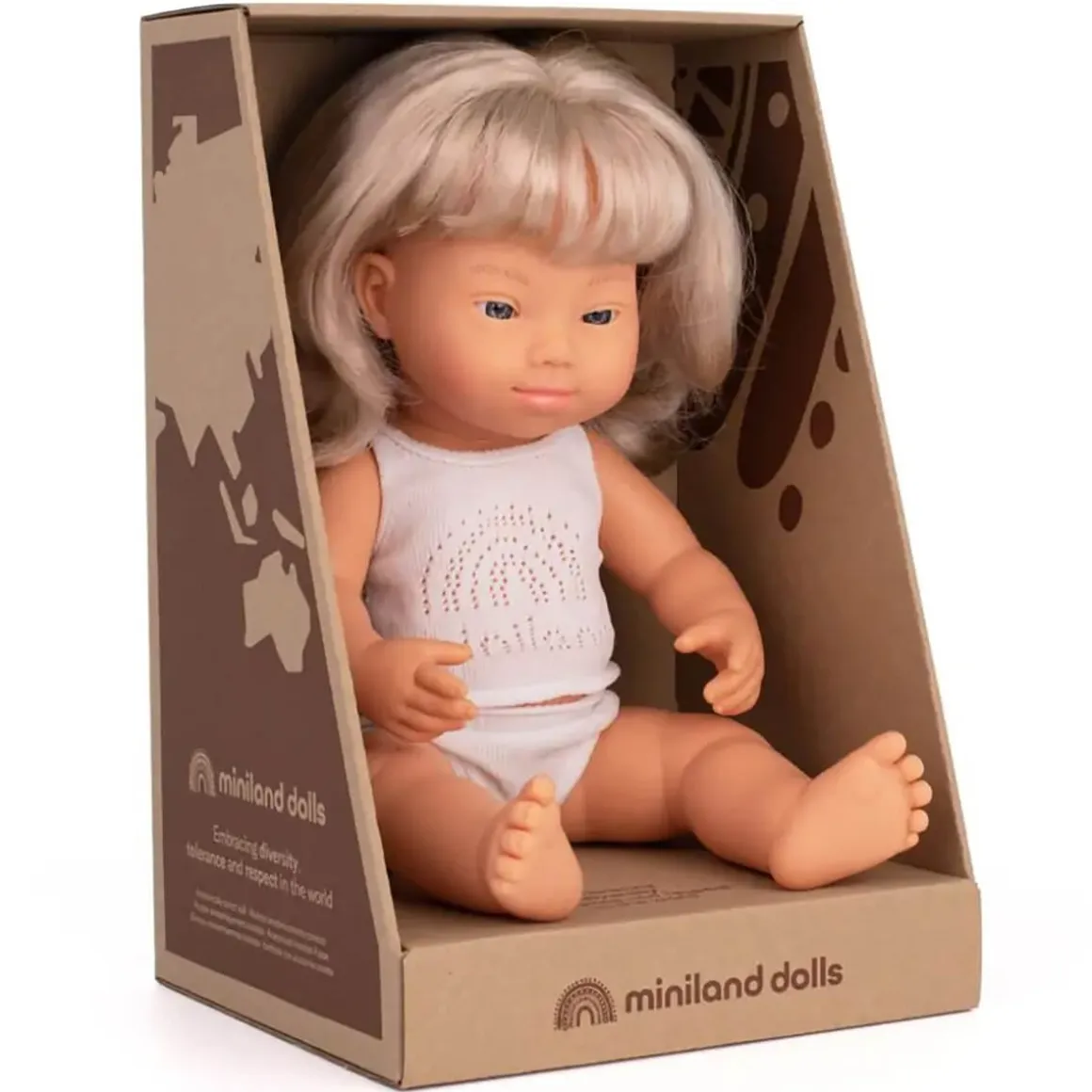 Blonde Girl With Down Syndrome (38cm Caucasian) by Miniland