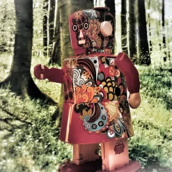 Blossom Bot Wind Up Tin Robot (Limited Edition) by Mr & Mrs Tin
