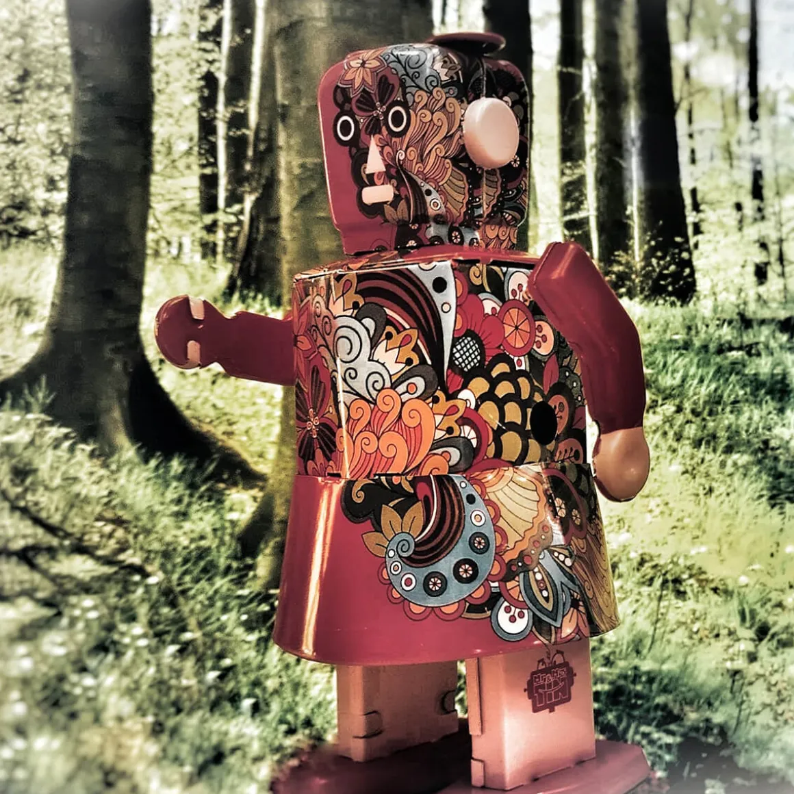 Blossom Bot Wind Up Tin Robot (Limited Edition) by Mr & Mrs Tin