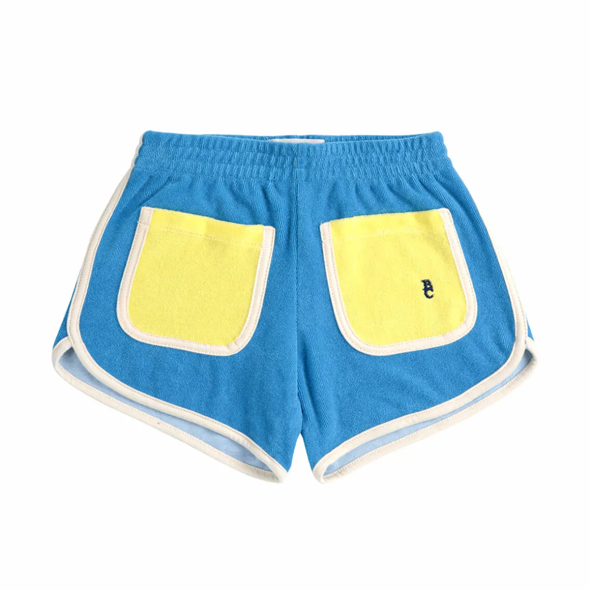 Blue Colour Block Terry Shorts by Bobo Choses
