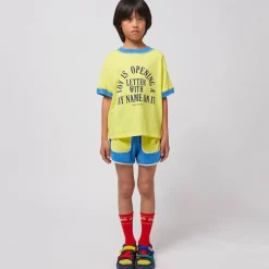 Blue Colour Block Terry Shorts by Bobo Choses