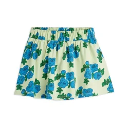 Blue Roses AOP Skirt in Green by Mini Rodini