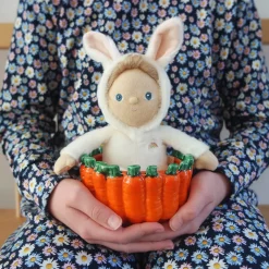 Bobbin Bunny Dinky Dinkum Fluffle Family Doll in Ivory by Olli Ella