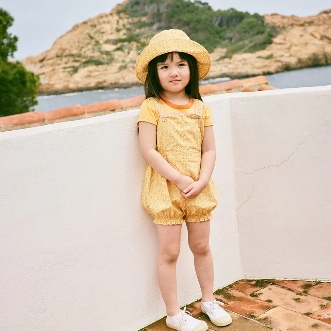Bobbi Romper in Golden Ochre Radish Root by Misha & Puff