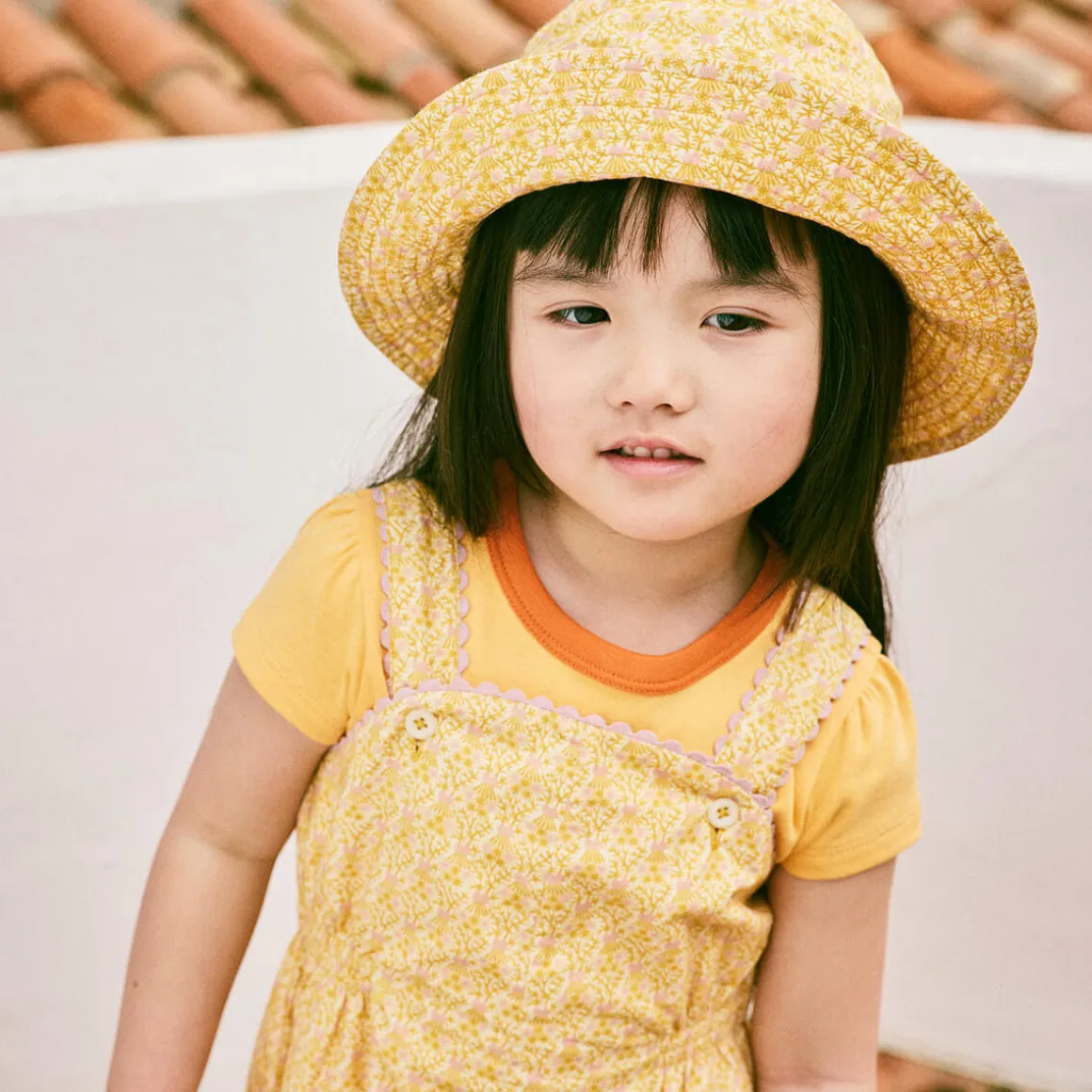 Bobbi Romper in Golden Ochre Radish Root by Misha & Puff