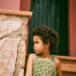 Bobbi Romper in Lawn Stamps by Misha & Puff