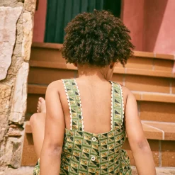 Bobbi Romper in Lawn Stamps by Misha & Puff