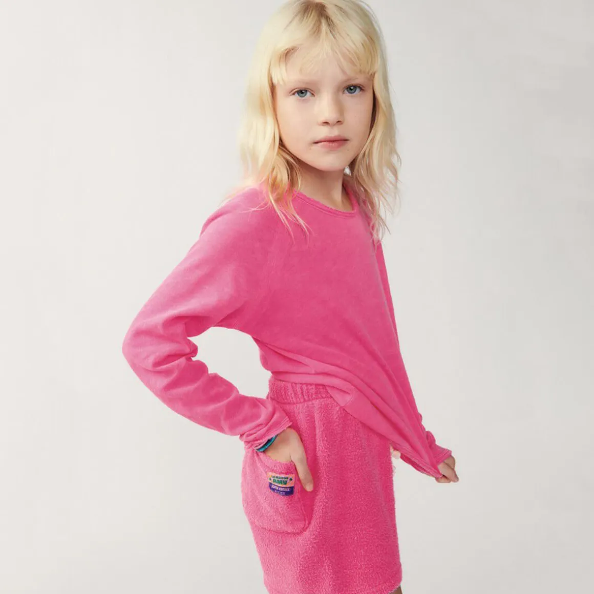 Bobypark Kid's Shorts in Pink Acid Fluo by American Vintage - Last One In Stock - 13 Years