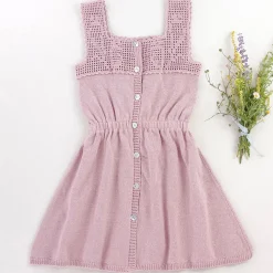 Botanical Crochet Dress in Lilac by Iver & Isla