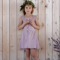 Botanical Crochet Dress in Lilac by Iver & Isla