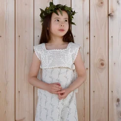 Botanical Crochet Pinny in Ivory by Iver & Isla