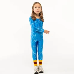 Bow Lycra Pant in Blue by Tinycottons