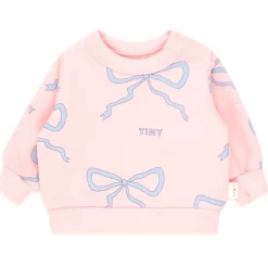Bows Baby Sweatshirt in Peach by Tinycottons - Last One In Stock - 6 Months