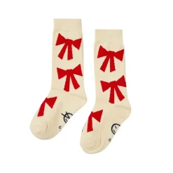 Bow Sock in Tide White / Red by Wynken